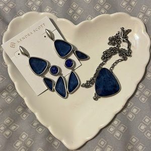 Earrings and necklace